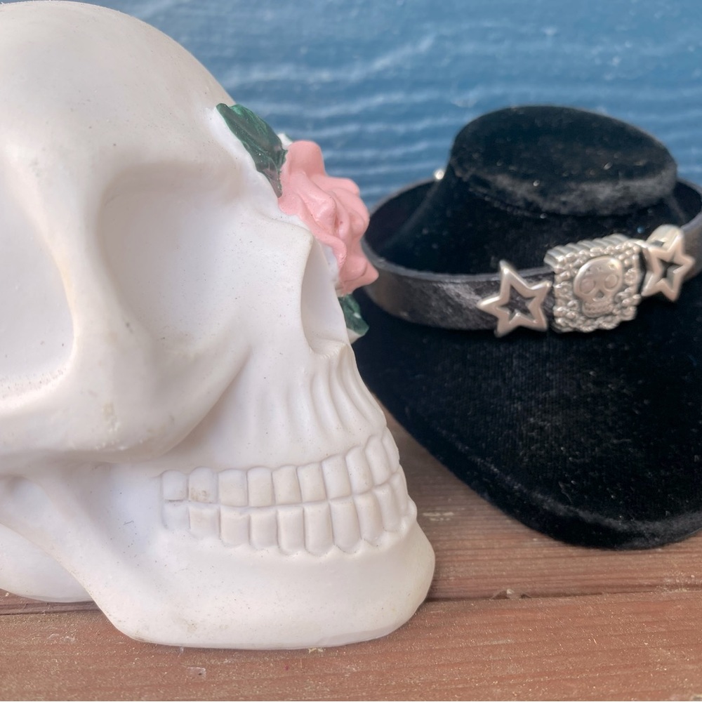Fun Halloween double cuff leather bracelet.